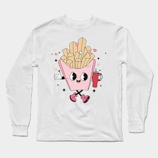 Cute Fries Boujee Boo-Jee Valentine Day Graphic Girls Long Sleeve T-Shirt